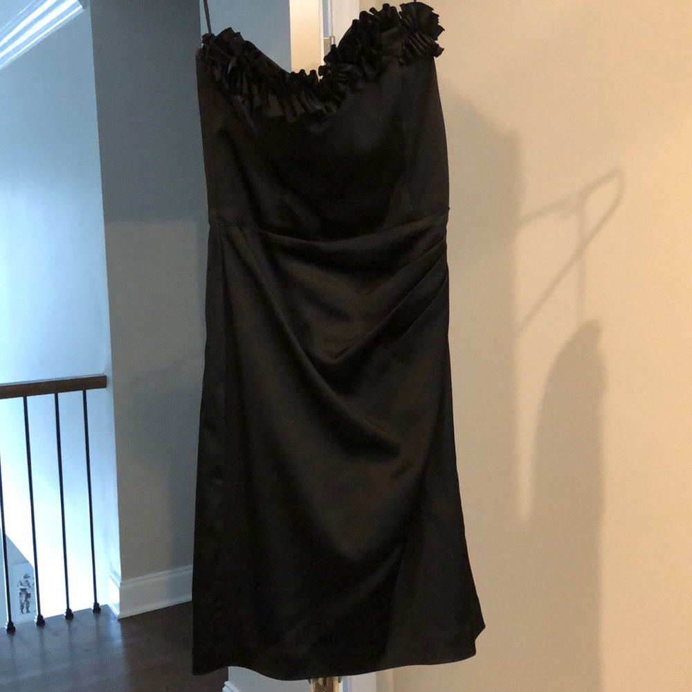 WHBM ruffle strapless dress